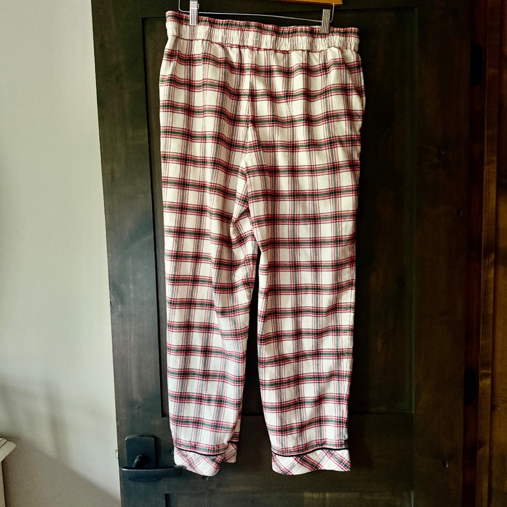 Marine Layer Cotton Plaid Lounge/Pajama Pants with Drawstring womens Sz L - Picture 4 of 6